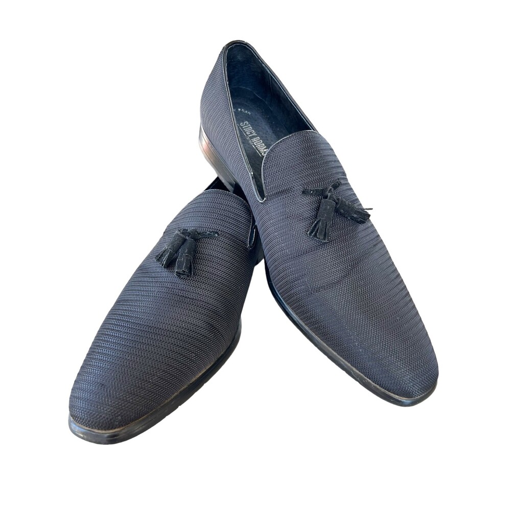 Stacy Adams‎ Men's Tazewell Tassel Slip-On Black Loafer Dress Shoes Size 13